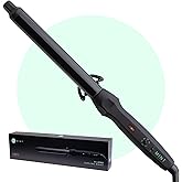 MINT Professional Clamp-Free Curling Wand 1 Inch for Long Hair | Extra Long Curl Wand w 4-Heater Ionic Ceramic Tourmaline Barrel | Best Curling Wands | Adjustable 230-430°F | Worldwide Dual Voltage