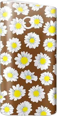 Amazon Co Jp Glo グロー カバー シール グローシール スキンシール おしゃれ ステッカー グロー専用 花柄 マーガレット ブラウン ｚｉ ｌ ジール ドラッグストア