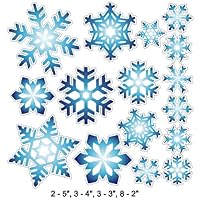 EYE CANDY SIGNS Blue Snowflakes Stickers Peel and Stick Removable Decals