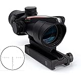 wipboten ACOG Rifle Scope 4x32 True Fiber Chevron Riflescope Optical Sights