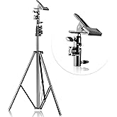 EMART 8.5FT Photography Green Screen Background Reflector Light Stand with 5/8" Heavy Duty Clamp Reflector Holder, for Reflec