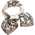 ANDANTINO 100% Real Mulberry Silk Scarf -21'' x 21''- Lightweight Neckerchief –Women Men Small Square Digital Printed Scarves