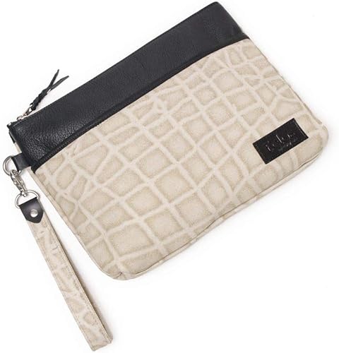 Amazon クラッチバッグ 帆布 クロコダイル柄 アイボリー Telos クラッチ セカンドバッグ