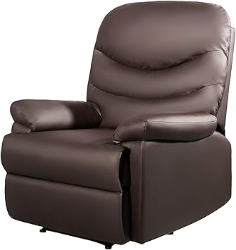 jummico silla reclinable de piel sintetica con sofa ajustable para cine en casa sillon reclinable individual sillon reclinable clasico con cojin