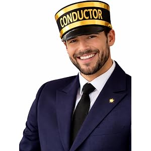 Conductor Hat | Train Engineer Hat | Train Cap | Railroad Engineer Hats | Railway Engineering Caps | Trains Costume Accessori