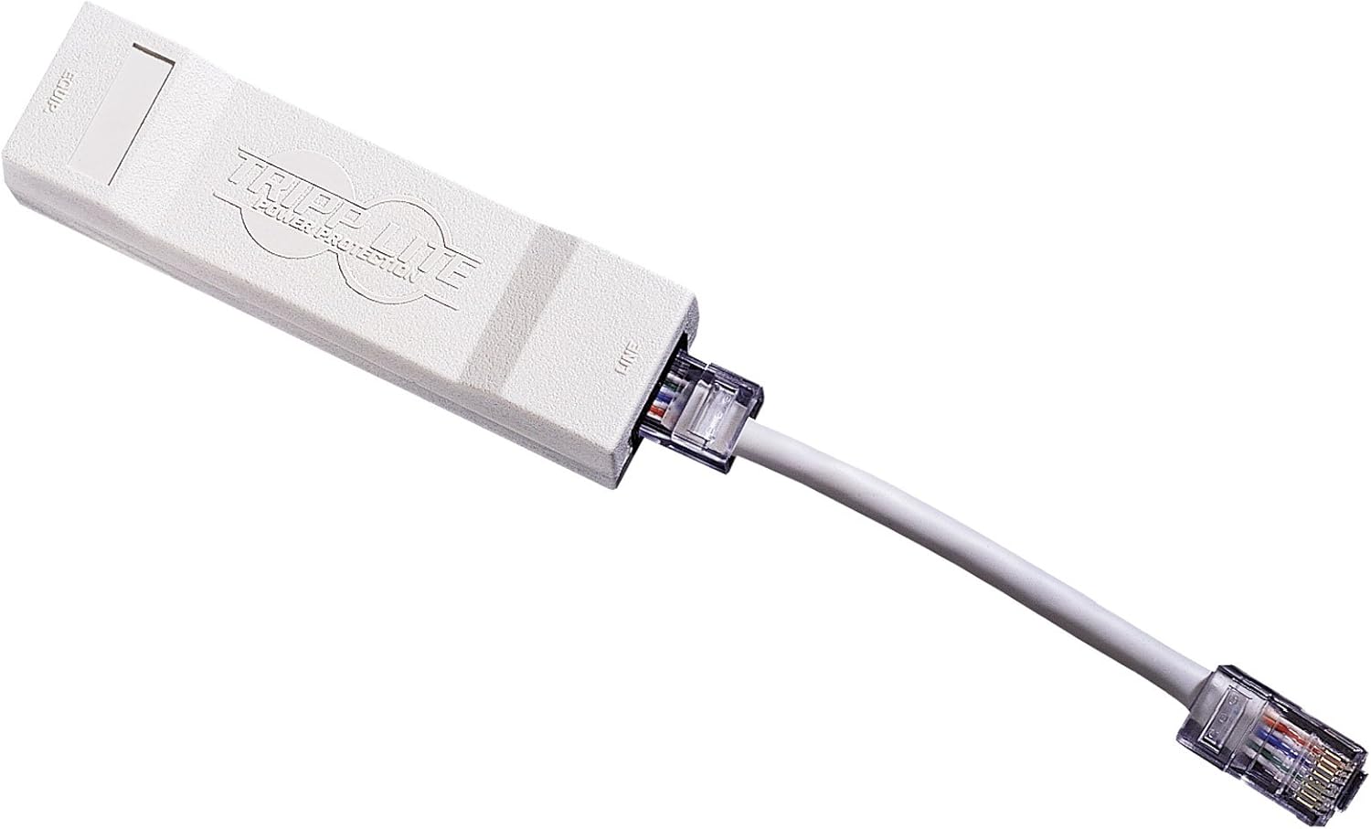 Tripp Lite Datashield In-Line Surge Protector for Network and Digital/Leased Lines, T-1, ISDN, 1-Set RJ11/45/48, (DSUT1CSU)