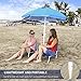 EasyGo Products 5' Easygoshade Portable Sun Shade Umbrella/Tripod Base Beach Stake & Tilt, Beach, Sports, Blue