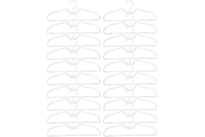 Vacumist Short Neck Anti-Slip Plastic Clothes Hangers For Shirts Dresses Jackets,Lightweight Closet Organizer,41.5 X 15.5 Cm(