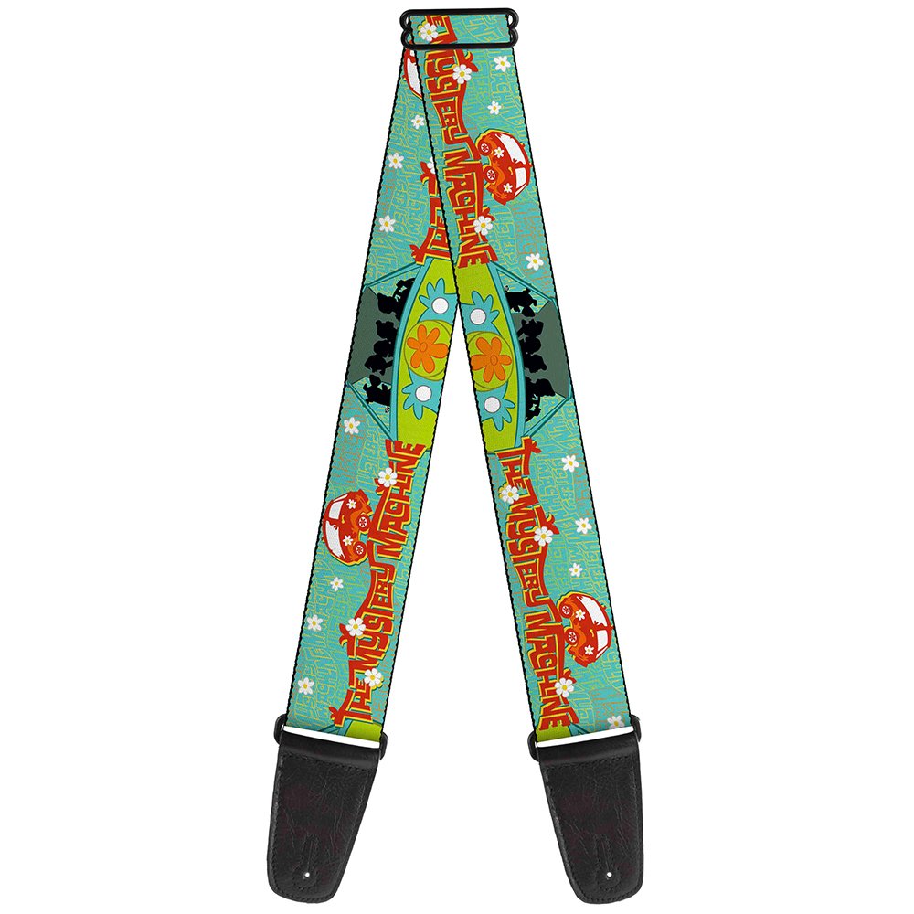 Buckle-Down GS-WSD005 Guitar Strap - Scooby Doo Group in THE MYSTERY MACHINE, 2" Wide & 29-54" Length