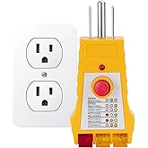 GAYA Grounding Tester Earthing for Grounding Products, Electric Outlet Testing Plug in, GFCI Test, Receptacle and Plug Tester