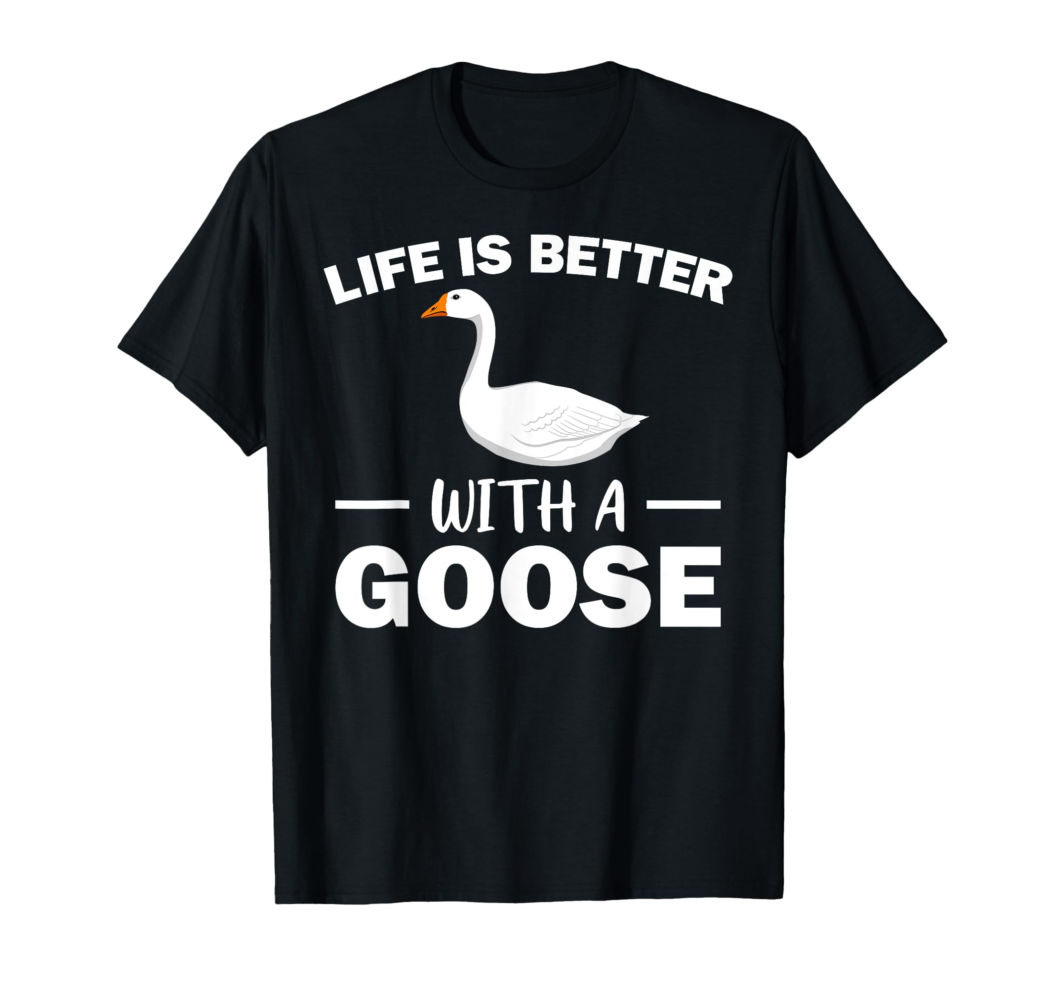 Photo 1 of Cute Goose Design For Men Women Toddler Grey White Goose Fan T-Shirt