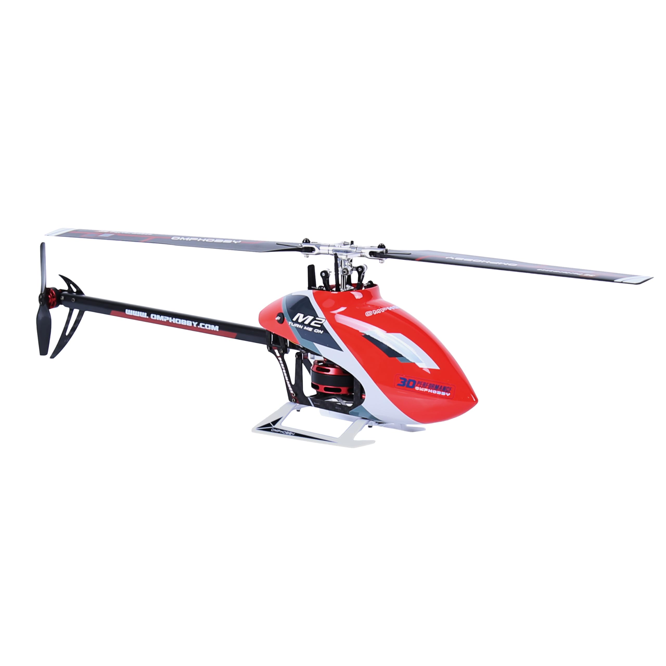 OMPHOBBY M2 EVO MK2 RC Helicopter for Adults Dual Brushless Motors Direct-Drive 6 Channel RC Helicopters Outdoor, Superior 3D Remote Control Plane Gifts Newly Upgraded Mini Drone BNF Red