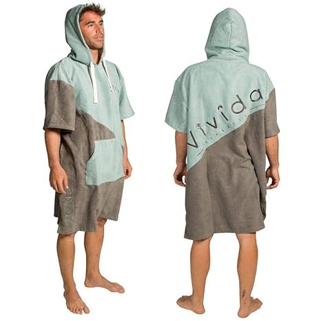 Vivida Lifestyle Premium Waffle Hooded Poncho à Capuche Et