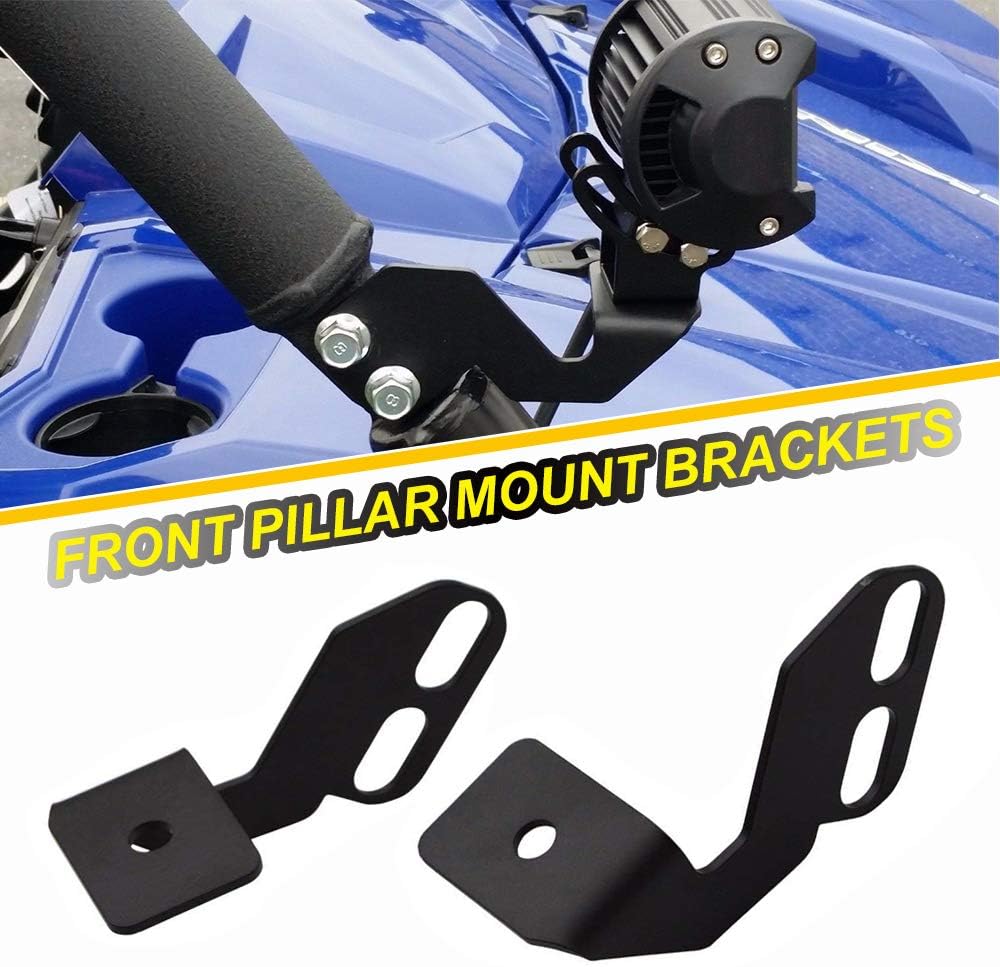 Front Side Pillar Roll Cage LED Cube Work Light Pod Mounting Brackets