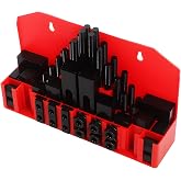 Jecoupoon 58 Piece 5/8" T-Slot 1/2" Stud Hold Down Clamp Kit | Compatible with Lathes &amp; Metalworking Machine Tools