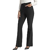 Foucome Women's Dress Pants Business Casual Flare Work Pants Stretchy Office Slacks with Pockets