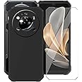 YQINHHME Black Soft TPU Bumper Phone Case for Fossibot F109 5G (6.74") with 1 X Tempered Glass Screen Protector, Slim Silicone Shockproof Cover for Fossibot F109 5G - Black