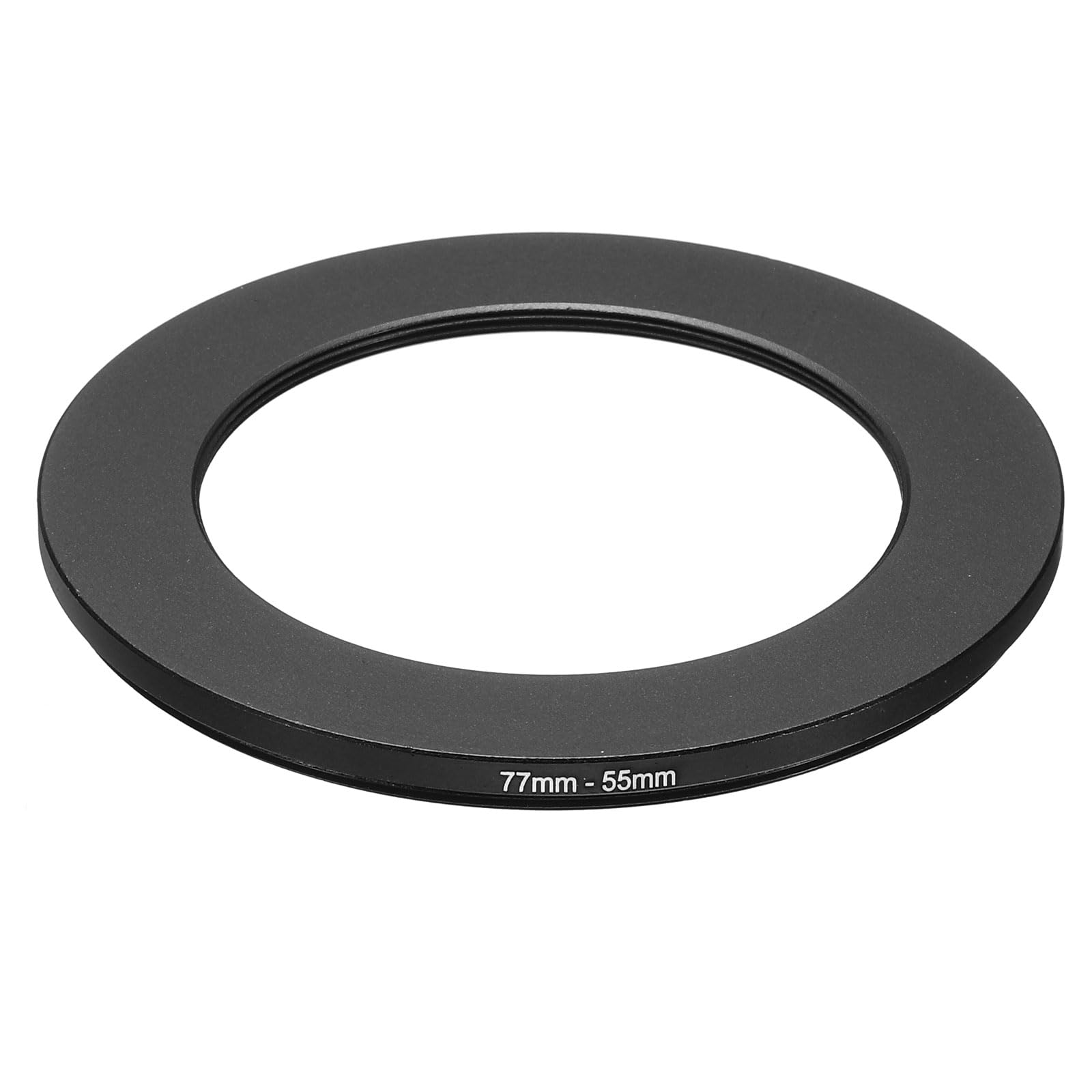 PATIKIL 77mm-55mm Metal Step Down Ring, Camera Lens Filter Adapter Ring Aluminum Filter Adapter Ring for Camera Lenses Hood, Black