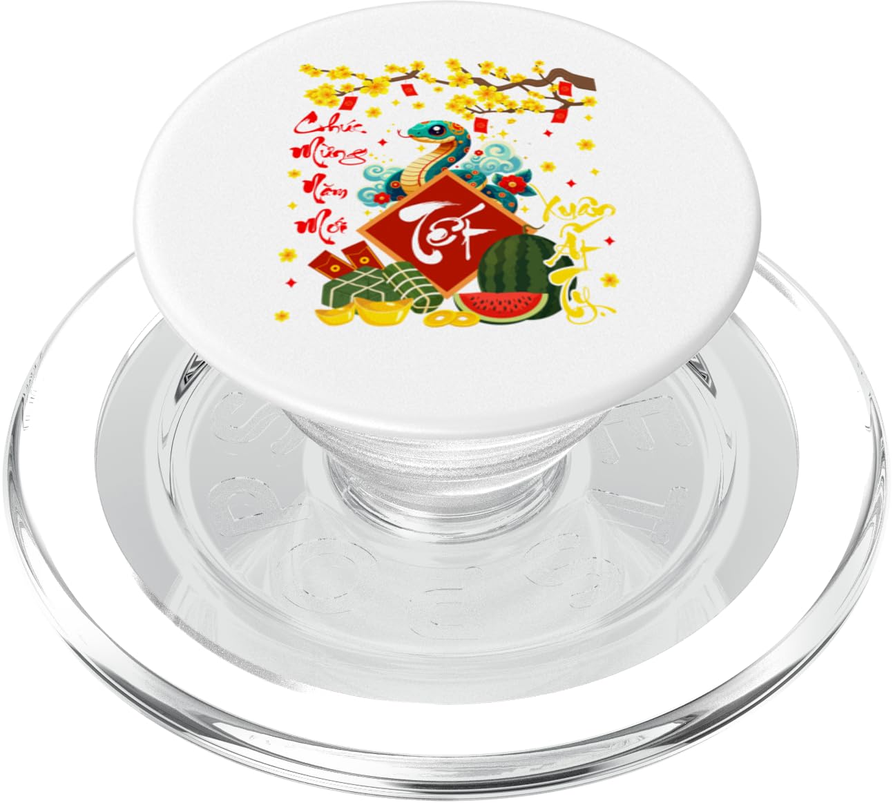 Chuc Mung Nam Moi Xuan At Ty Vietnamese Lunar New Year Snake PopSockets PopGrip for MagSafe