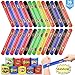 POKONBOY Slap Bracelets for Kids - 36 Pack Slap Bracelets Birthday Party Favors Supplies Carnival Prizes Christmas (Storage Bag Included)