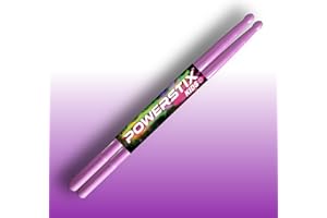 Powerstix Colorful Drumsticks for Kids, Durable and Light, Specially Designed for Both Electronic Drums and Acoustic Drums for Kids (Small Stars Purple)