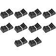 uxcell Straight Slide Potentiometer Flat Push Knob Insert Shaft 4x1.2mm Black 10pcs Plastic