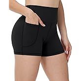 Runhit Biker Shorts Women with Pockets - 8''/5''/3'' High Waisted Yoga Workout Gym Spandex Tummy Control Shorts