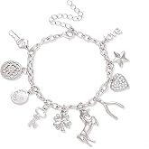 CEALXHENY Women’s Link Charm Bracelet Unicorn Butterfly Star Heart Pendant Charms Bracelet Bangles for Women