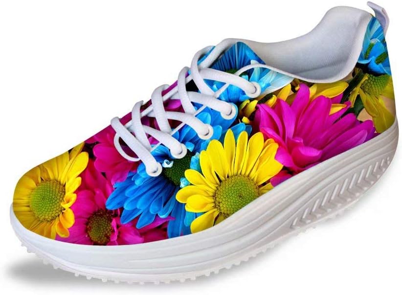 FOR U DESIGNS Fitness Platform Shoes Women Walking Sneaker Casual Wedges Shoes Outdoor for Teenager