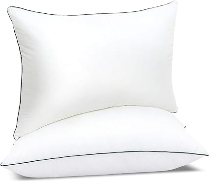 Amazon 睡眠用ベッド枕 2個パック ウルトラソフト 人工羽毛 ホテル品質 枕セット クイーンサイズ 横向きと横向きで寝る方のための睡眠枕 枕 オンライン通販