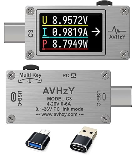 AVHzY USB Power Meter USB 3.1 Type-c Tester Digital Multimeter
