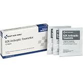 First Aid Only 12-018 Benzalkonium Chloride Wipes, Individually Wrapped, 10 Count