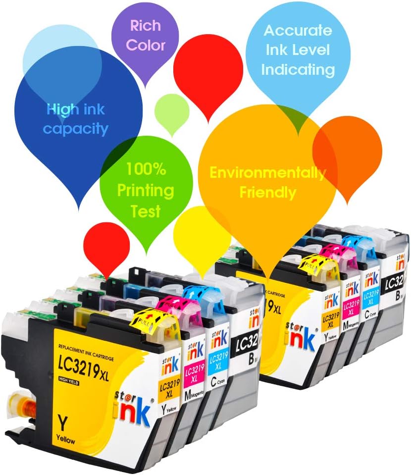 starink LC3219XL Ink Cartridges for Brother LC3217 Ink Cartridges Multipack for Brother MFC-J5730DW MFC-J6930DW MFC-J5330DW MFC-J5335DW MFC-J5930DW MFC-J6530DW MFC-J6935DW,8Pack - Image 4