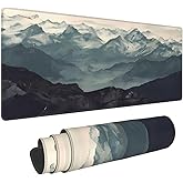 Keebik Gaming Mouse Pad, Mountain Fog Mouse Pad Large Extended Computer Mouse Mat Keyboard Full Desk Mousepad for Gaming, Office, Home 11.8x23.6 Inch