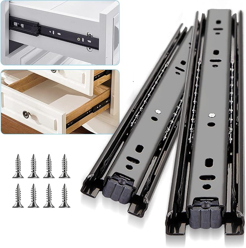YENUO Soft Close Drawer Runners 400mm Full Extension 45kg Pair