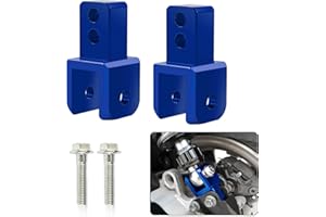PSLER M8 8mm Rear Shock Extender Absorbers Universal Motorcycle Riser Heightening Adapter High Damping Device Thicken Pad Chassis Extender Taper Riser With Screws(Blue)
