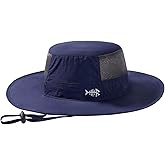 BASSDASH UPF 50+ Fishing Sun Hat Water Resistant Unisex Wide Brim Bucket Boonie Hat for Hiking Camping Safari FH15