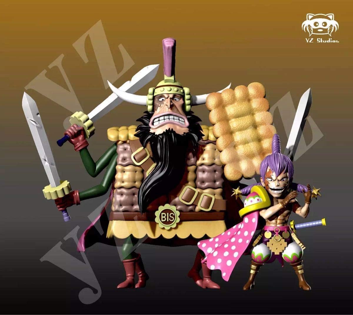 Amazon Co Jp 10月予約 ワンピース フィギュア ビックマム海賊団 三将星 シャーロット クラッカー Yz Studio Wcf Gk完成品 改造 一品物 Pop P O P Hobby