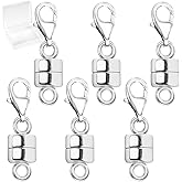 MKCYD Magnetic Necklace Clasp with Lobster Clasp,14K Gold and Silver Magnetic Jewelry Clasps for Necklace Extender Bracelet Closures