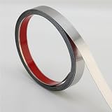 Trimold Peel and Stick Stainless Steel Wall Trim 5m x 1cm Brushed Silver