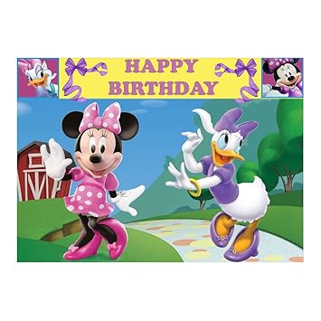 Party Propz Minnie Theme Wallpaper 6x4 Feet For Minnie Mouse