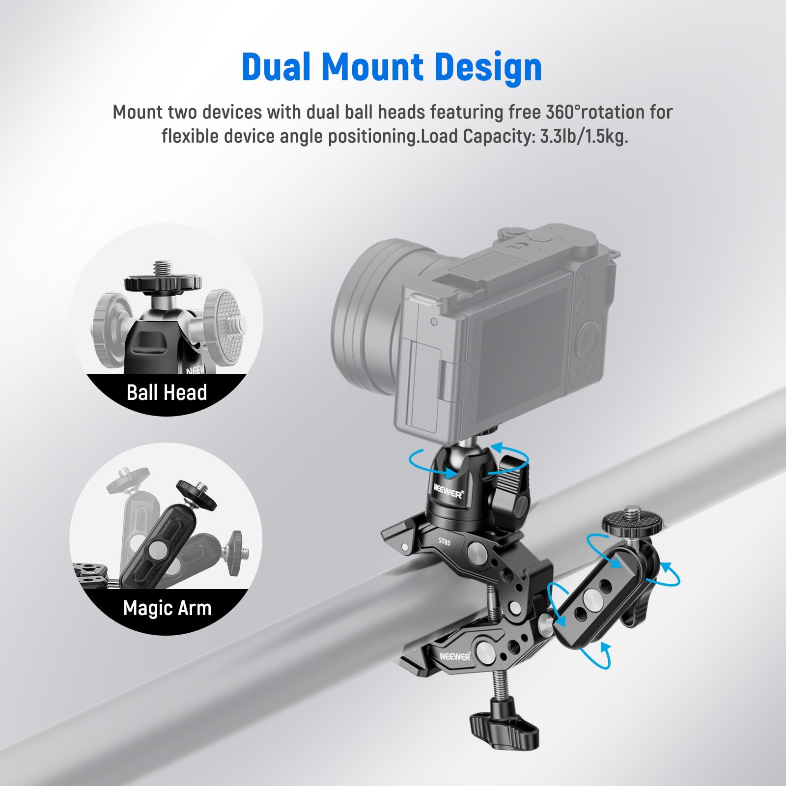 NEEWER Super Clamp with 3