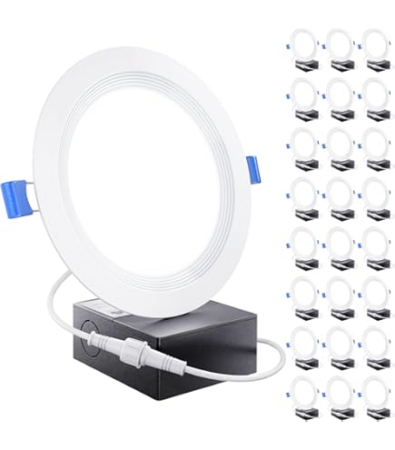 Sunco 12 Pack 6 Inch LED Recessed Light, Ceiling Canless Recessed