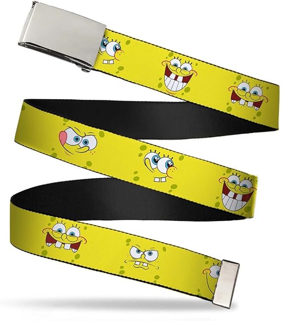 SpongeBob SquarePants Men's BuckleDown  Belt Spongebob, Multicolor