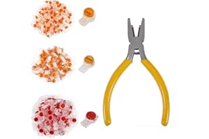 MELIFE Wire Connectors Assortment Kit 151pcs, Waterproof Gel-Filled IDC Network Cable Telephone Wire Splice Connectors Include UY/K1, UY2/K2, UR/K3, Phone Wire Butt with Crimping Plier
