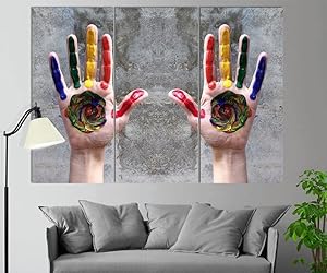 IOIP Wall Art 3 Pieces Framed Art Wall Decor LGBT Rainbow for Home Decor Living Room Bedroom Office Stretched and Framed Ready to Hang