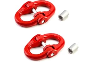 yakicag 2 Pack G80 Alloy Steel Hammerlock Coupling Link, 5/16" Hammer Lock Safety Chain Connector Link 4400 lbs Working Load 