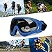 FREEHAWK® Protective BMX Eyewear Goggles with Adjustable Strap for Hunting Riding BMX Cycling Motorcycling Climbing and Shooting (Blue, Grey)