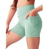 SKIDREAM Girls 4'' High Waisted Biker Shorts, Stretchy Athletic Workout Running Shorts for Kids and Teens