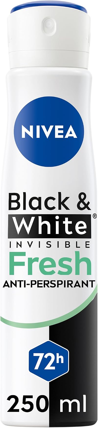 NIVEA Black & White Fresh Anti-Perspirant Spray 250ml 72hr No Stains Women
